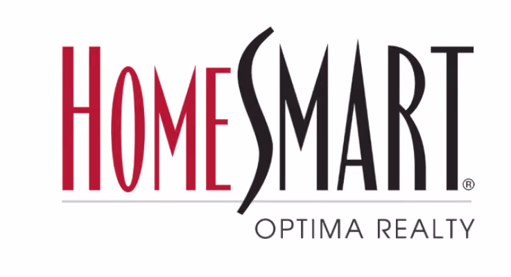 HomeSmart Optima Realty logo with HomeSmart in large font and Optima Realty below.