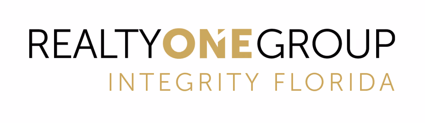 Realty One Group Integrity Florida logo with black and gold text on a white background.
