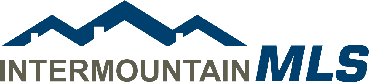 Logo of Intermountain MLS with stylized blue mountain peaks above the text.