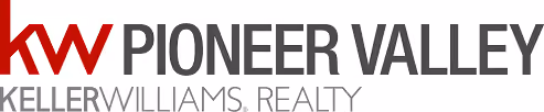 Keller Williams Pioneer Valley Realty logo featuring red KW and gray text.