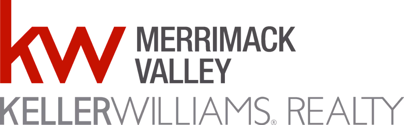 Keller Williams Merrimack Valley realty logo with red KW and gray text.