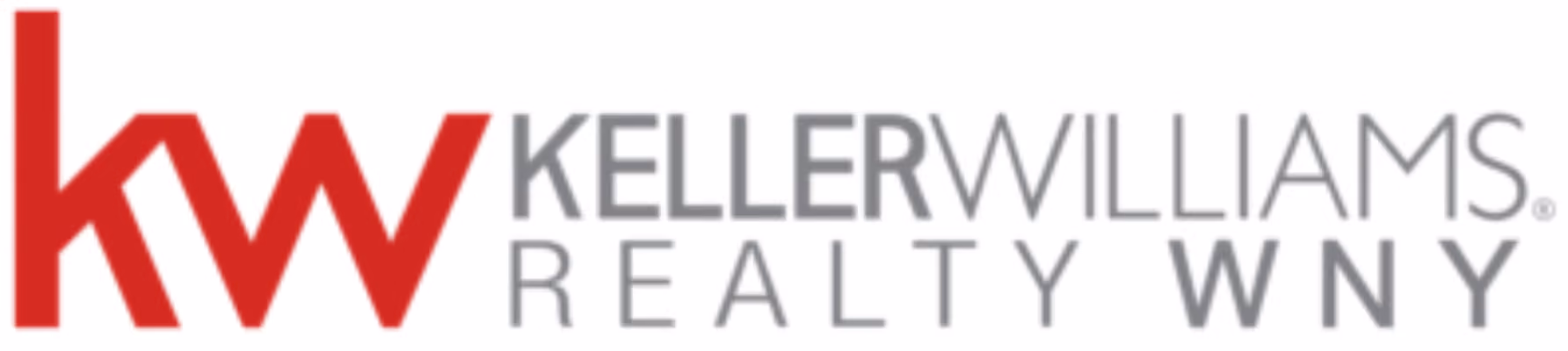 Keller Williams Realty WNY logo with red kw letters and gray text