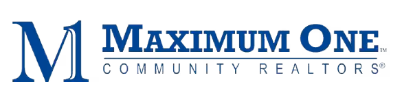 Maximum One Community Realtors logo with a stylized M and company name in blue.