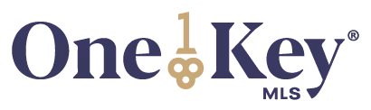 OneKey MLS company logo with a stylized key incorporating a keyhole design.