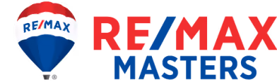 RE/MAX Masters logo with a red, white, and blue hot air balloon and red and blue text.