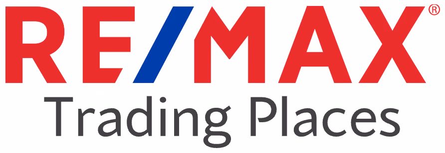 RE/MAX logo with the phrase Trading Places below in gray text.