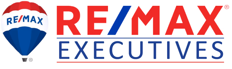 RE/MAX Executives logo with red, blue, and white hot air balloon on the left.