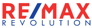 RE/MAX Revolution logo with RE/MAX in large letters and Revolution below in smaller letters.