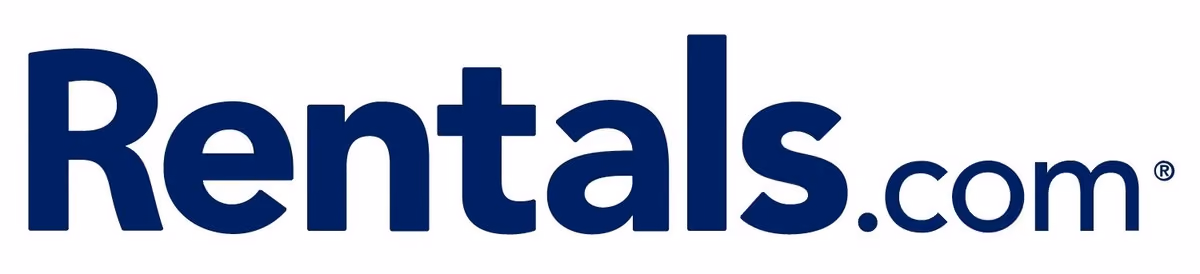 Rentals.com logo in dark blue letters on a white background.
