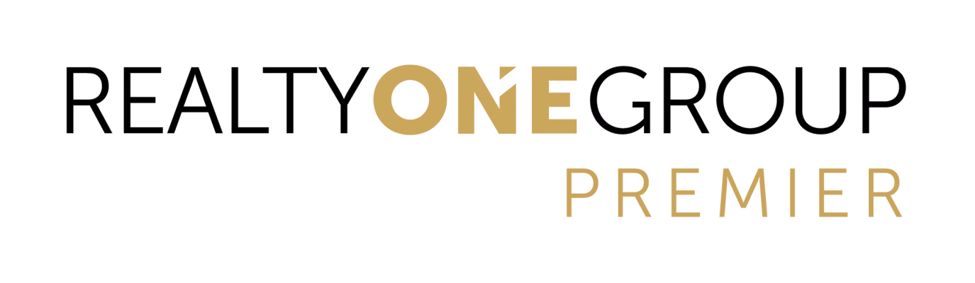 Realty One Group Premier logo with ONE in gold and the rest in black.