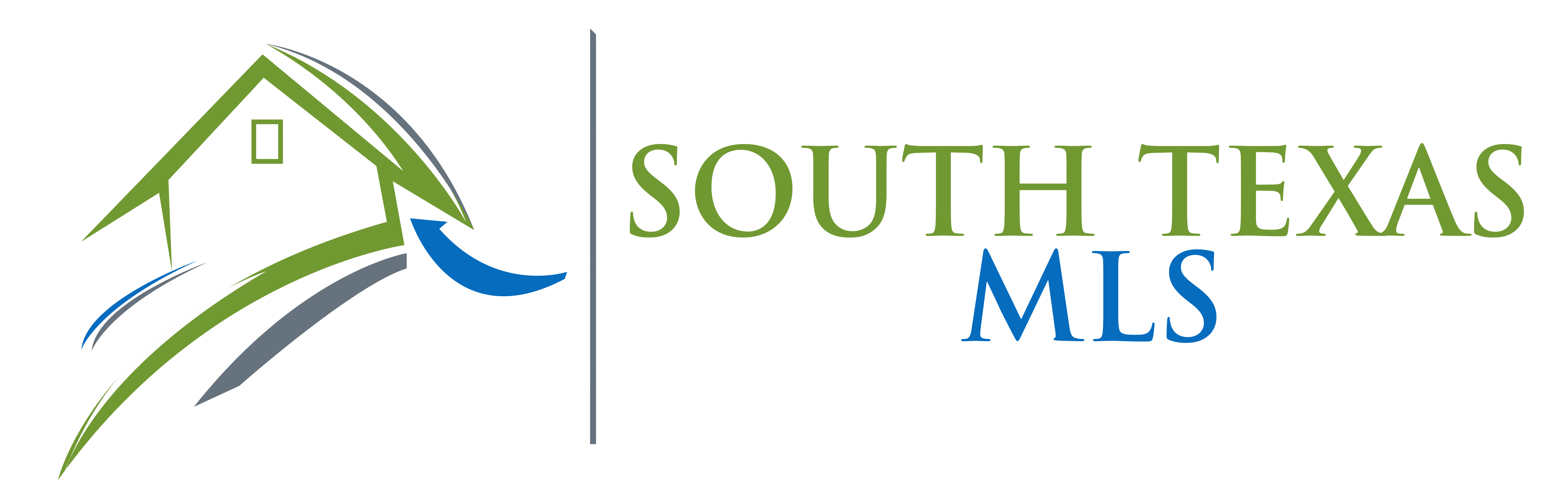 South Texas MLS logo with a stylized house and swoosh design in green, blue, and gray colors.