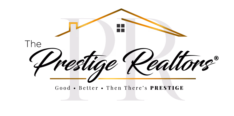 Logo showing letters P and R under a gold roof with a window symbol, representing real estate.