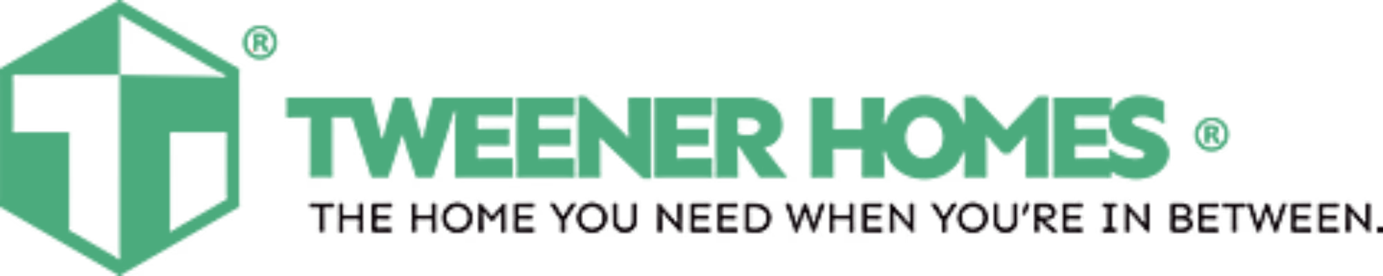 Tweeners Homes logo with green house icon and the phrase Home Building Services in black.