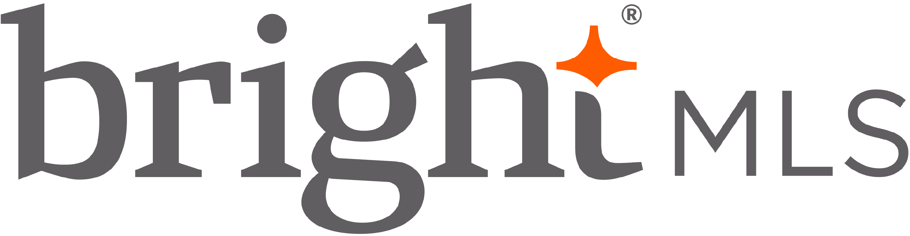 Bright MLS logo with gray text and an orange star symbol next to the word bright.