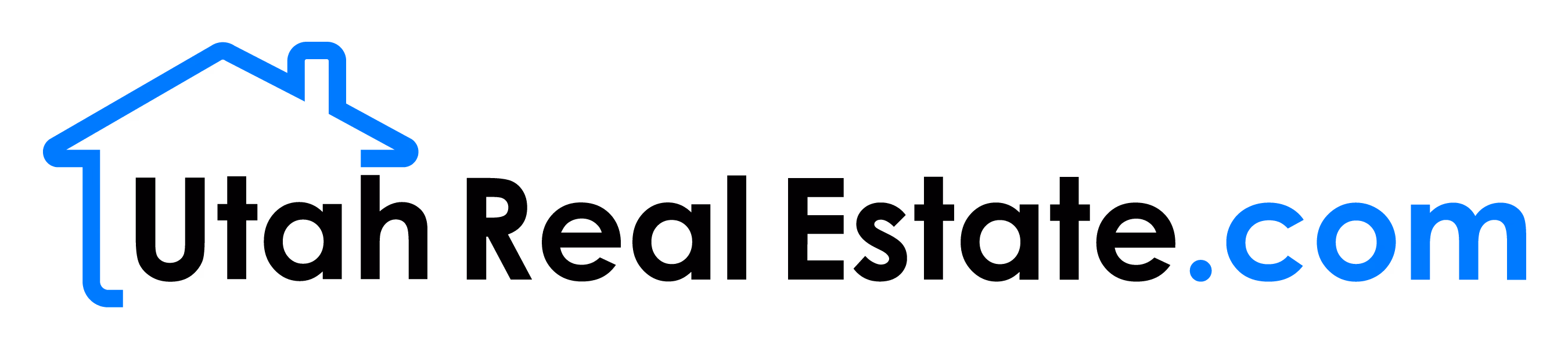 Logo of a house outline in blue followed by text 'Realty.com' with .com in blue.