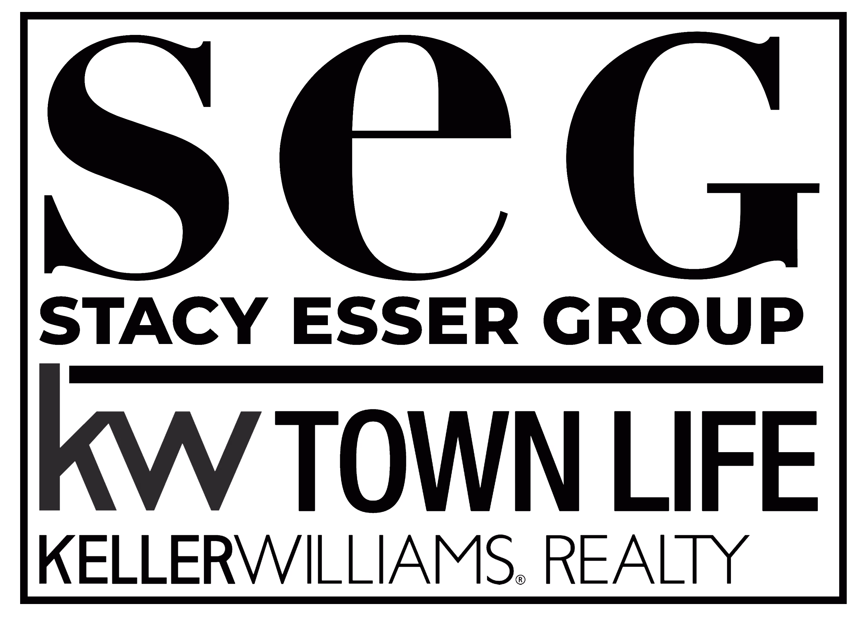 Logo of Stacy Esser Group with KW Town Life Keller Williams Realty text.