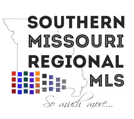 Outline of Missouri with text 'Southern Missouri Regional MLS' and colorful squares below left side.
