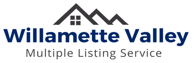 Willamette Valley Multiple Listing Service logo with stylized house and mountains.