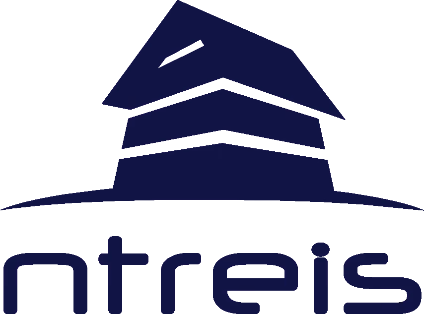 Stylized navy blue house above lowercase text 'ntreis'.