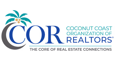 Logo of Coconut Coast Organization of Realtors featuring palm tree and stylized letters CCOR.