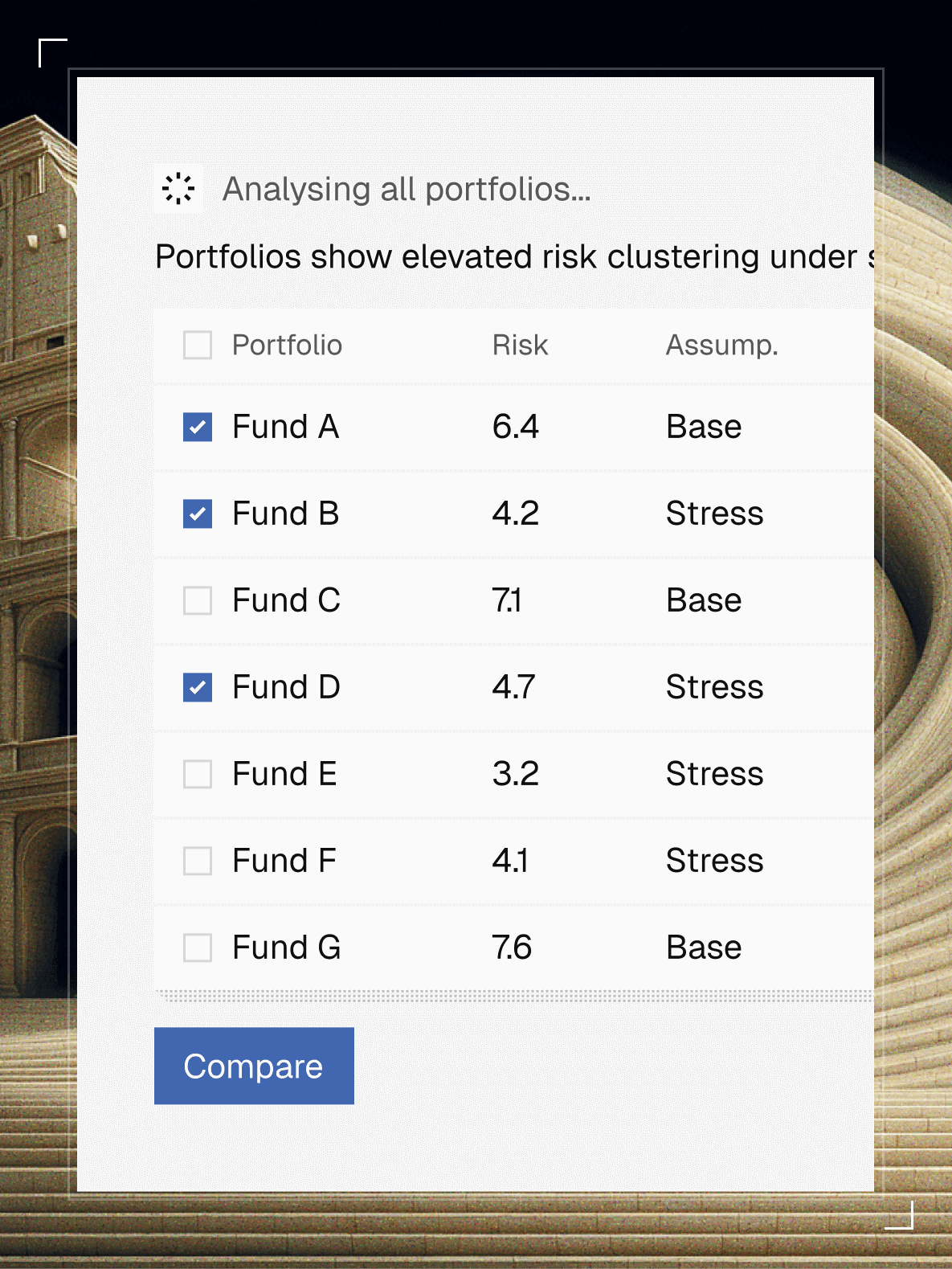 Structured analysis interface