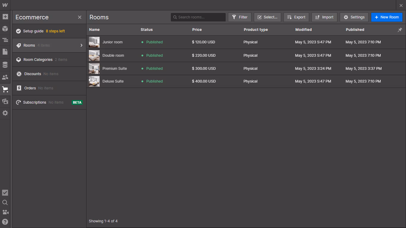 Ecommerce Collection - Suite X Webflow Template