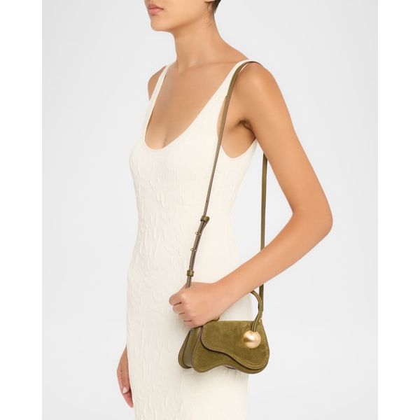 Cult Gaia Kazia Sculptural Suede Crossbody Bag