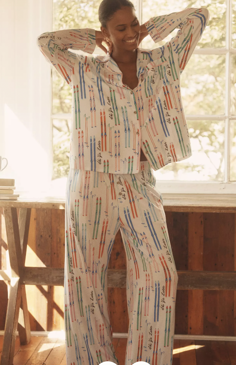 ModaLuxe Lace Trim Pajama Pants - Green