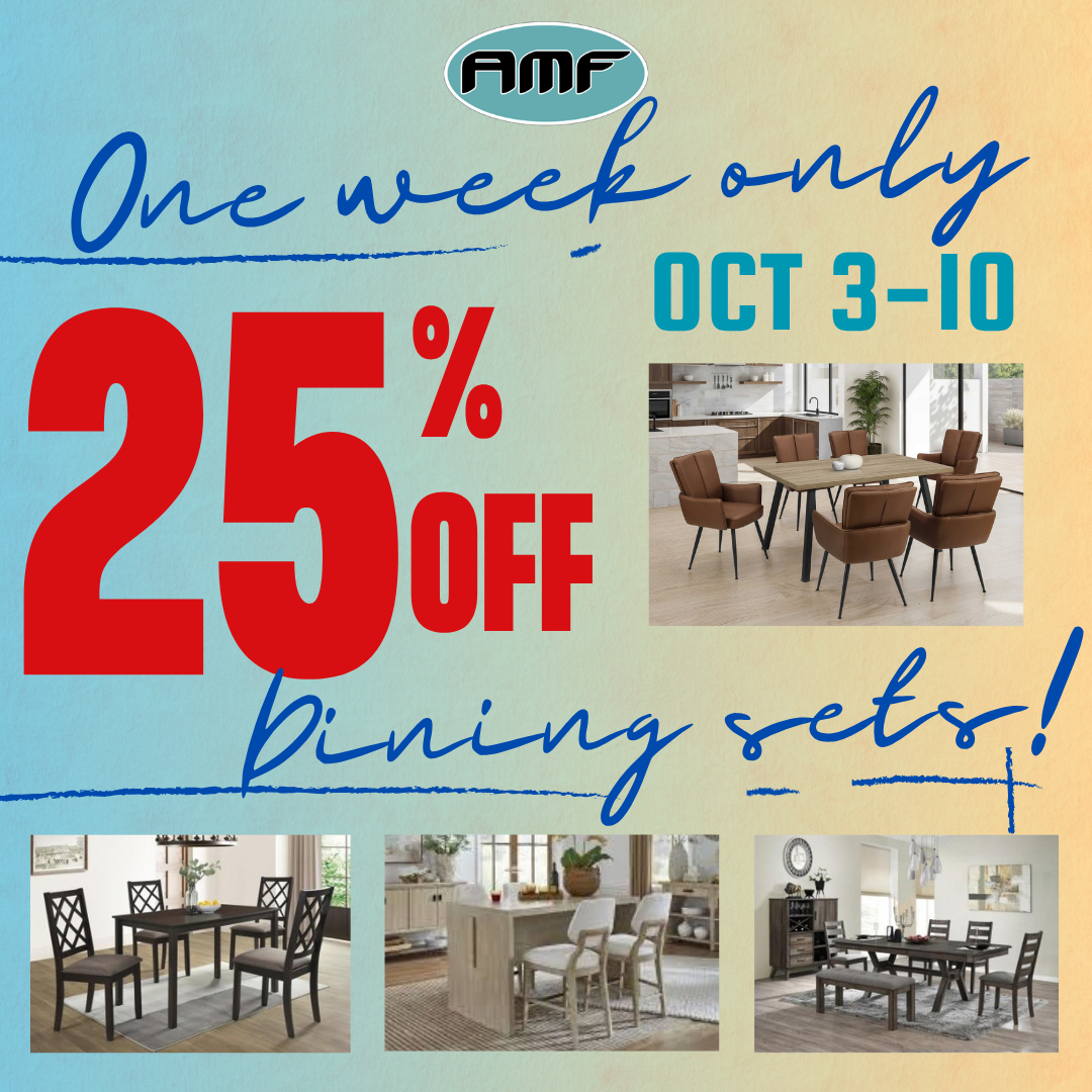 25 off dining set sale