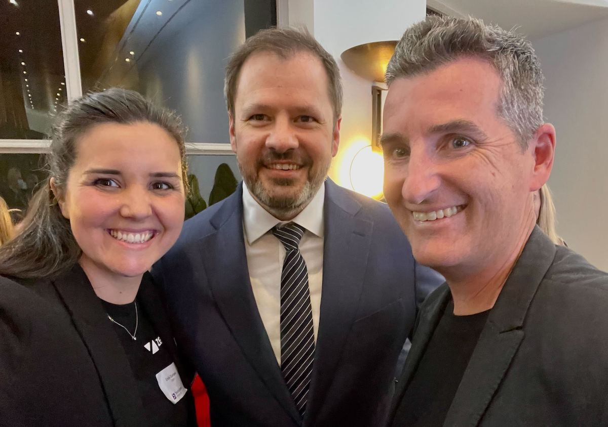 Zepto’s Emily Curlewis and co-founder Chris Jewell with Hon Ed Husic MP