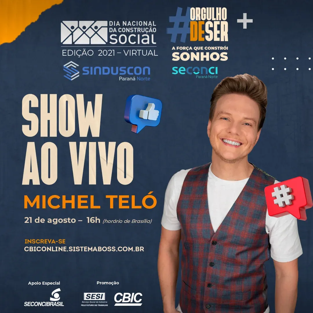 Show do Michel Teló e sorteio de brindes vão marcar o DNCS deste ano. Inscreva-se, é gratuito!