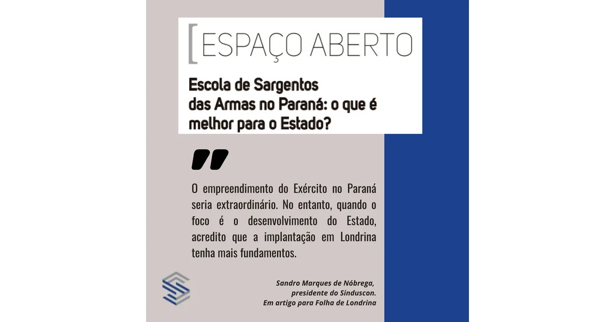 Escola de Sargentos das Armas no Paraná: o que é melhor para o Estado?