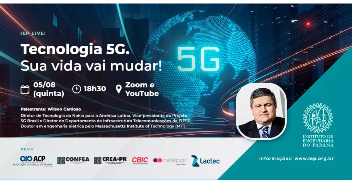 Não perca a live ‘Tecnologia 5G: sua vida vai mudar!’
