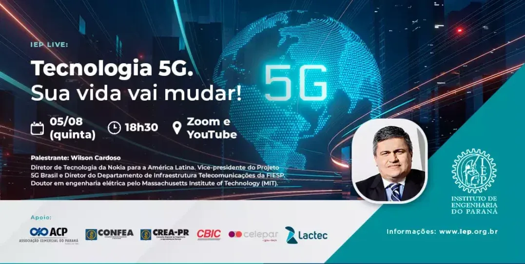 Não perca a live ‘Tecnologia 5G: sua vida vai mudar!’