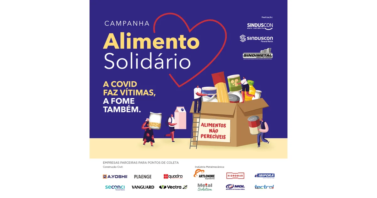 Construção Civil e Indústria Metalmecânica se unem em ação solidária contra fome