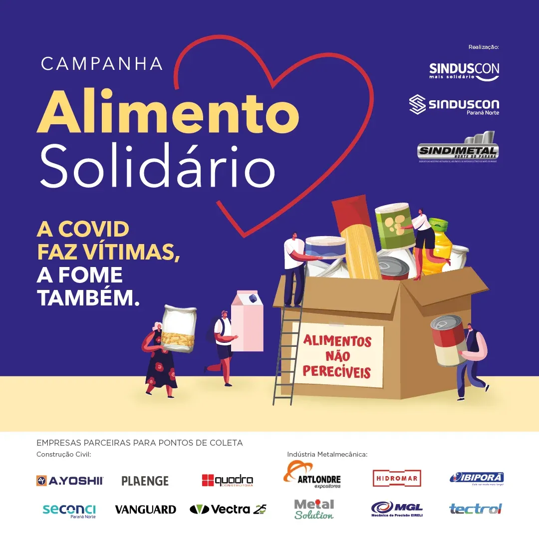 Construção Civil e Indústria Metalmecânica se unem em ação solidária contra fome