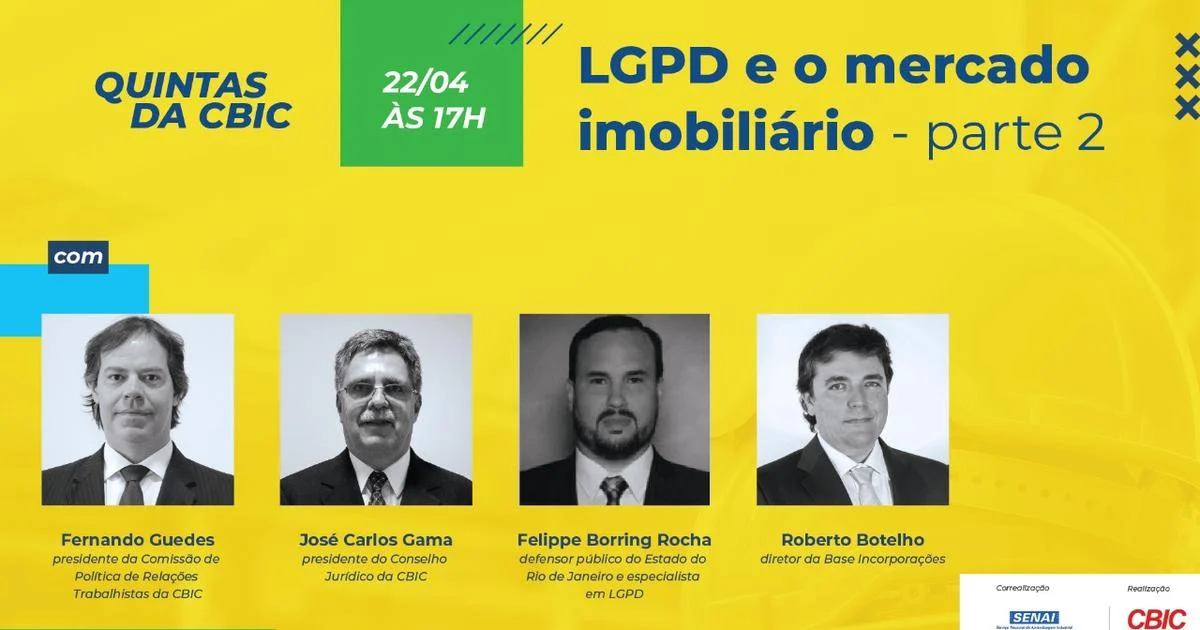 LGPD e o mercado imobiliário é tema da live desta quinta-feira