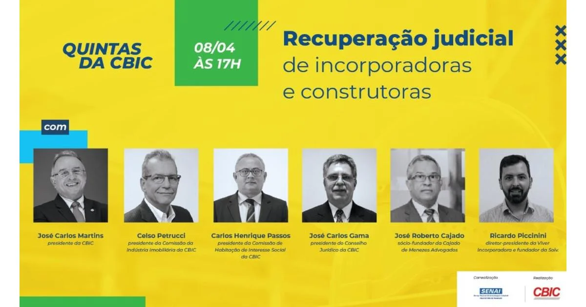 Recuperação judicial é tema da live desta quinta