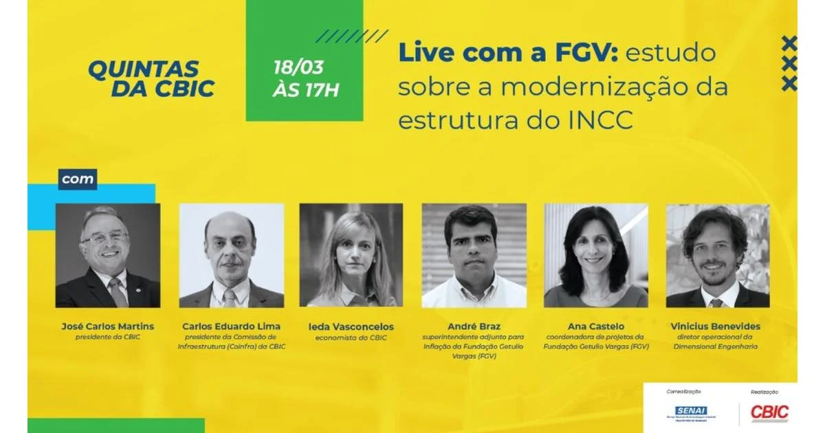 ‘Quintas da CBIC’ debaterá a modernização da estrutura do INCC