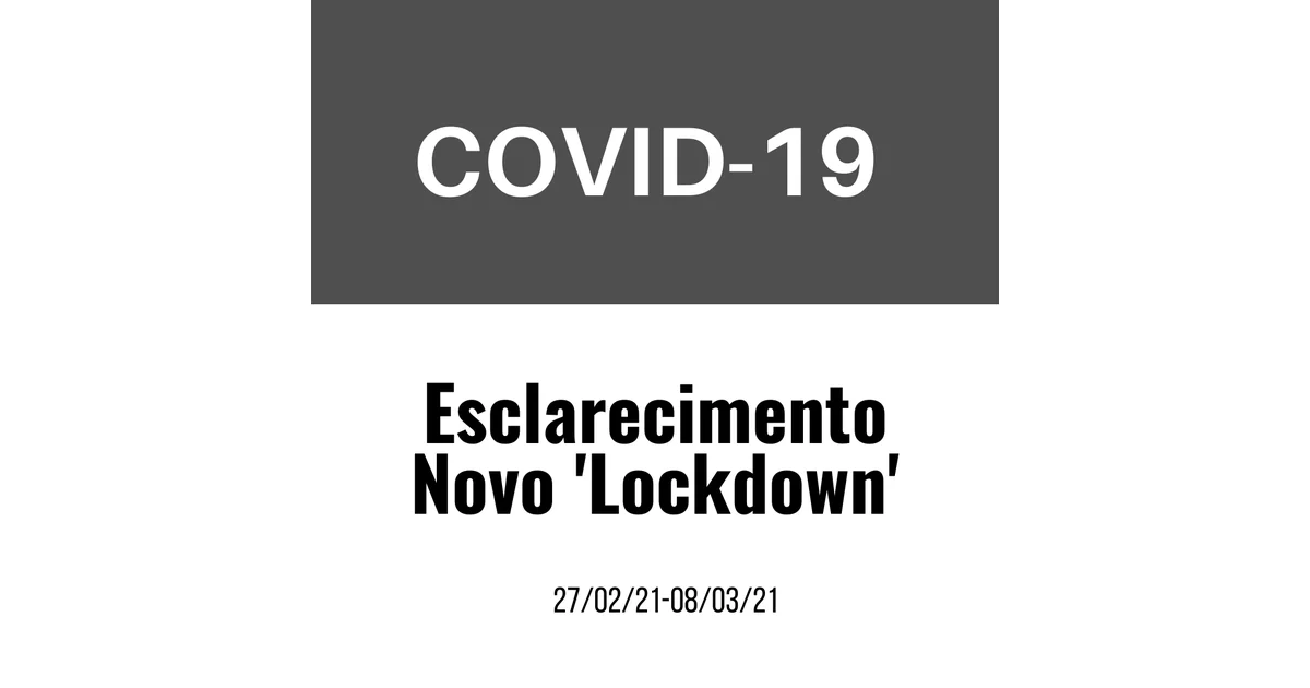 Comunicado: novo decreto estadual