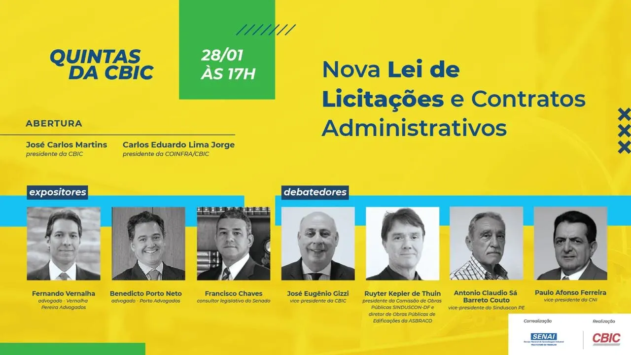 Quintas da Cbic: Licitações e Contratos - o que teremos pela frente
