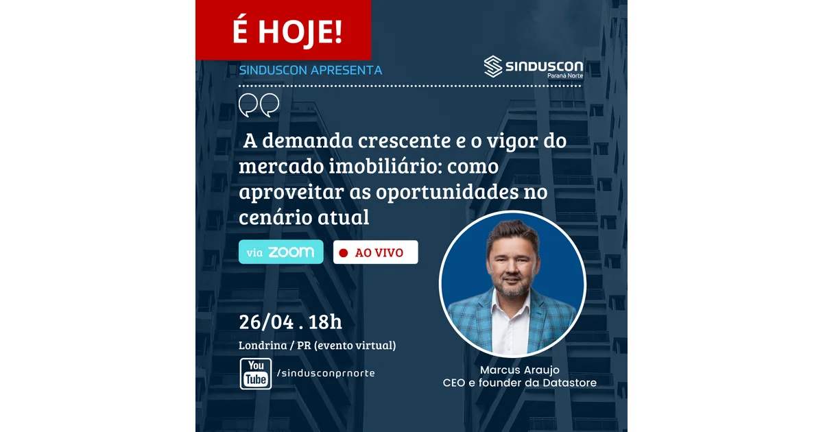 É HOJE! Evento com Marcus Araujo, CEO da Datastore