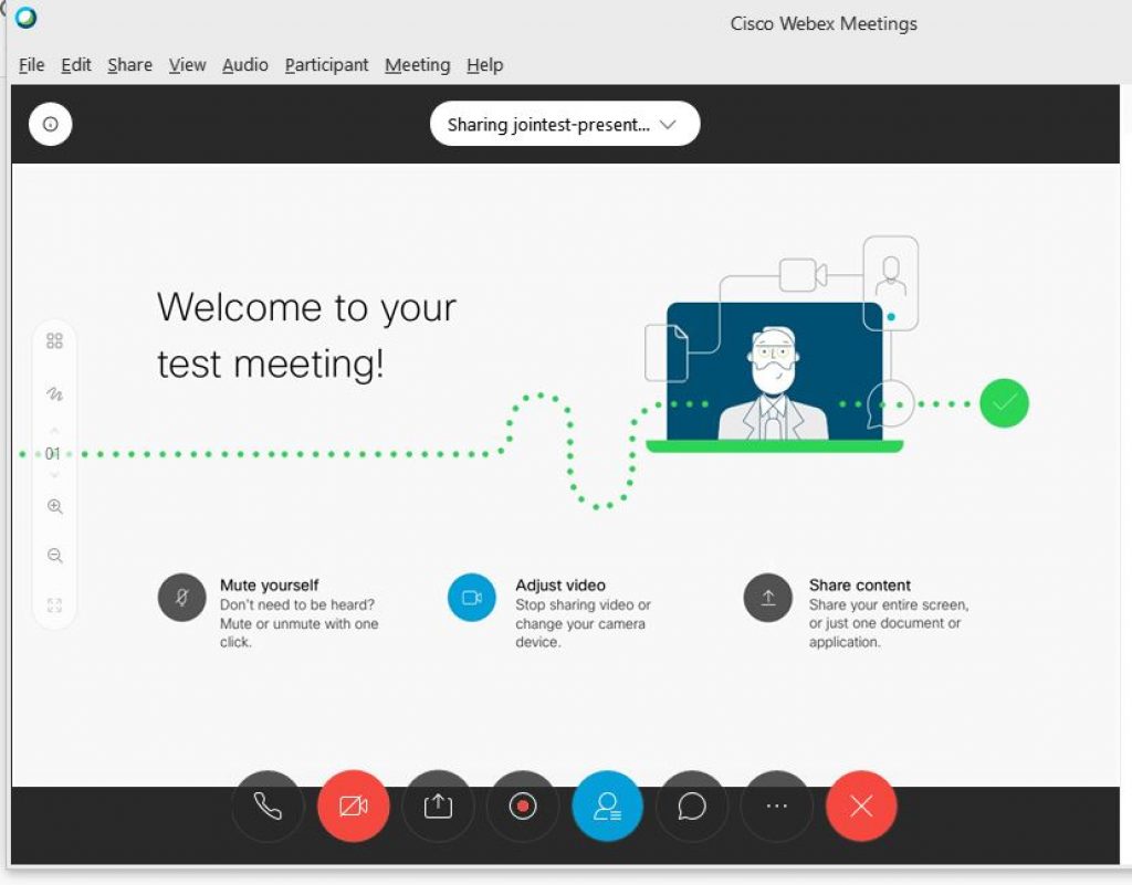 Cisco test meeting screen