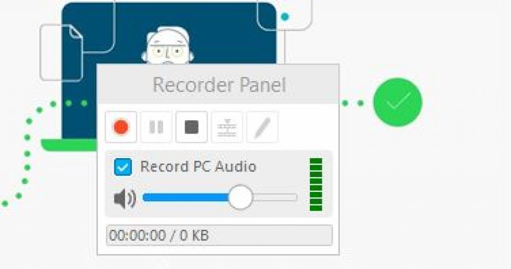 Recorder panel screen on Cisco