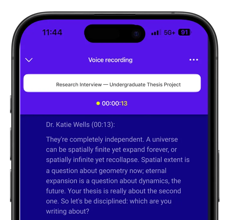 A snapshot of Rev's AI Chat feature that reads "Chat with AI about your transcript" and shows feature options below.