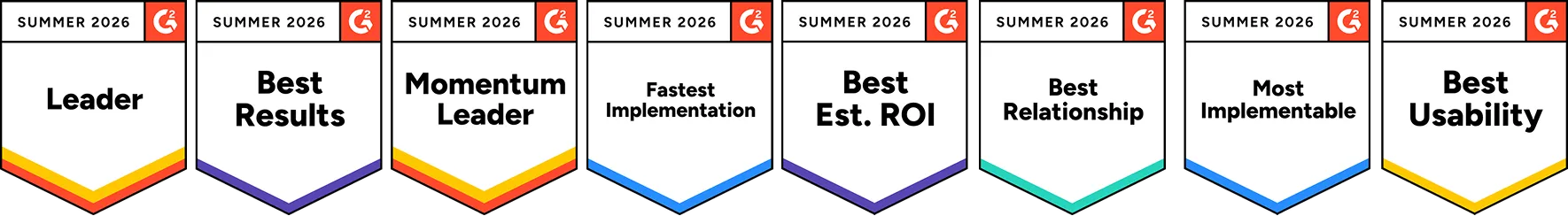 G2 Summer 2026 Badges