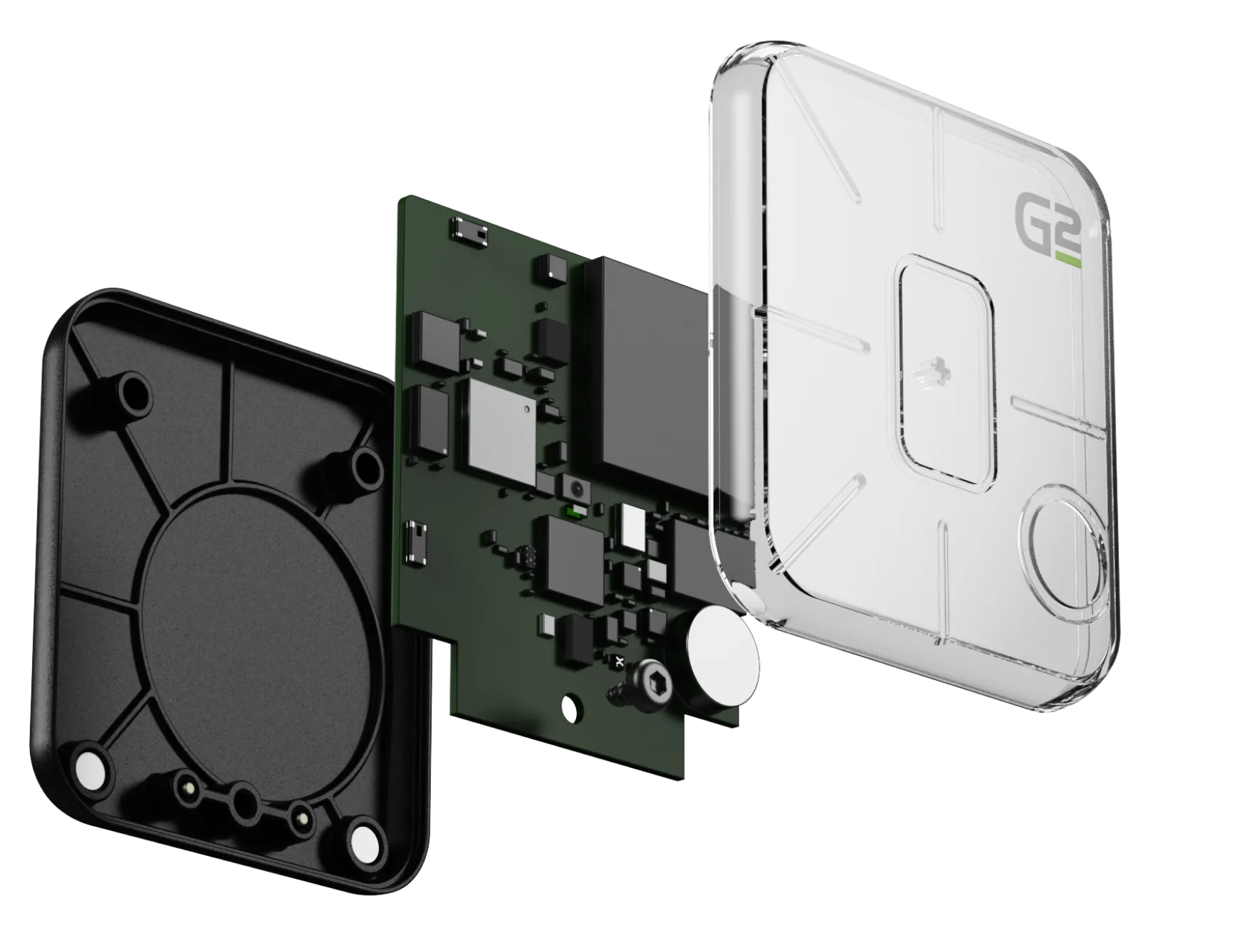 exploded view of sensor