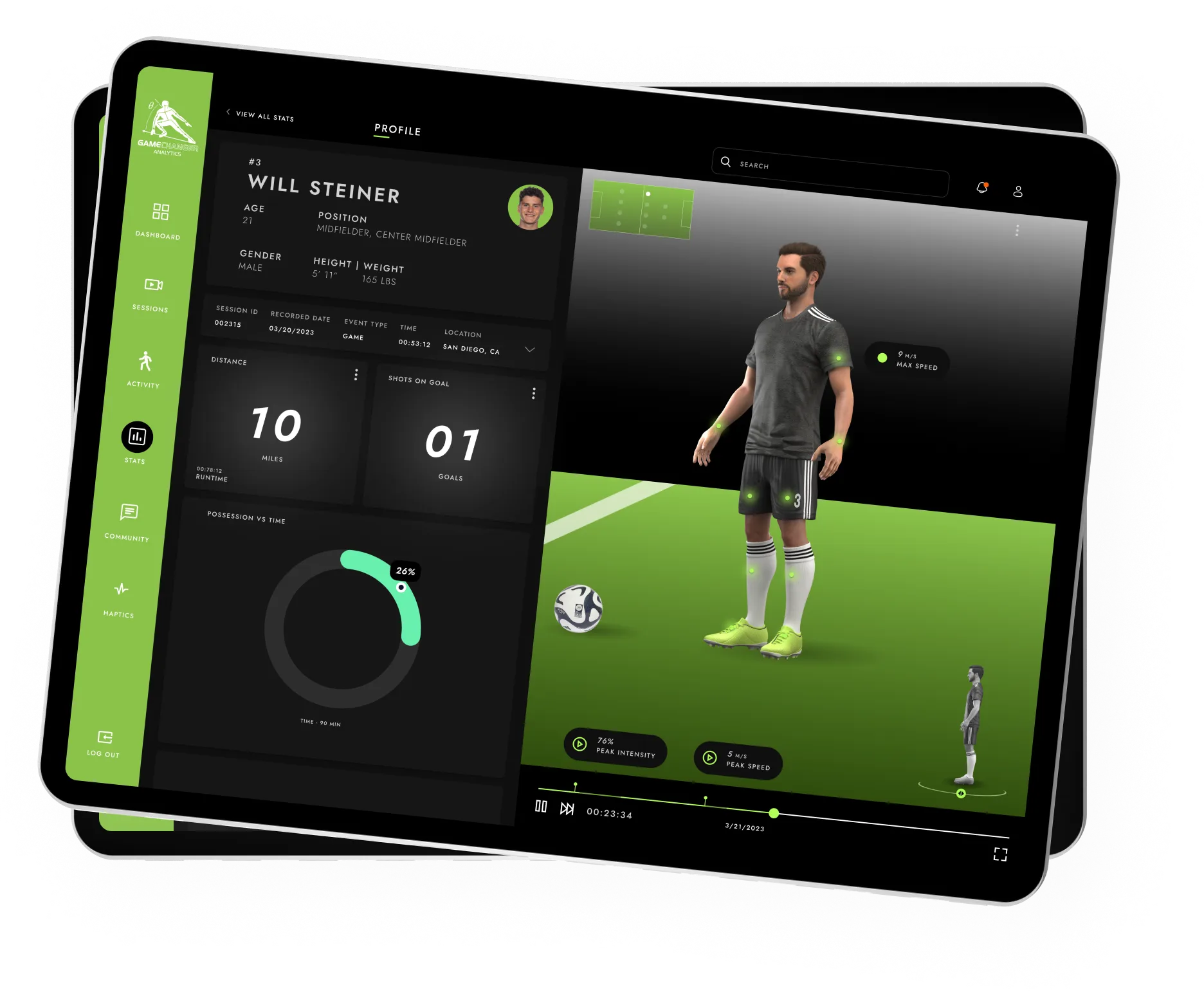 ipad ui of app