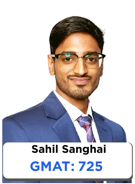 Sahil Sanghai, GMAT 725
