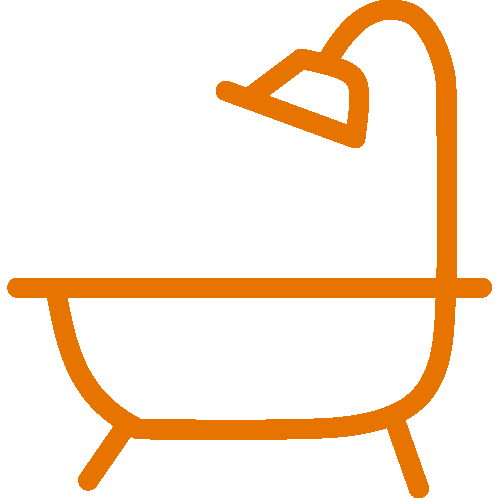 Ein eigenes Bad in jeder Wohnung für mehr Flexibilität und Privatsphäre.